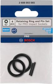 Set mit Haltering und Stift für PRO Impact Steckschlüsseleinsätze,3/8", 4-tlg. Produktbild