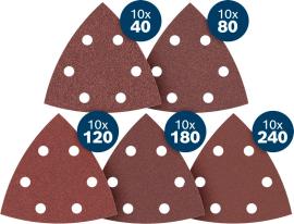PRO F460 Schleifblatt Set, K40/80/120/180/240, 93mm, 50-tlg., Starter Pack Produktbild