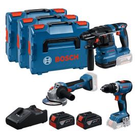 Combo Kit 18V-Set mit 3 Werkzeugen: GSR + GBH + GWS + 2x GBA 5.0 Ah + GAL 18V-40 Produktbild