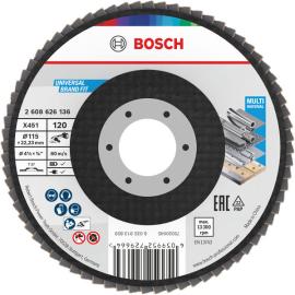 X451 Fächerschleifscheibe, 115 x 22,23&nbsp;mm, K120, Z27, 15-tlg Produktbild