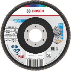 X451 Fächerschleifscheibe, 115 x 22,23&nbsp;mm, K60, Z29, 15-tlg Produktbild