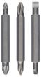 Doppelklingenbit-Set, 3-teilig, PH1, PZ1, S 0,6x4,5, PH2, PZ2, S1,0x5,5, 60 mm Produktbild img1 S