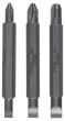 Doppelklingenbit-Set, 3-teilig, S0,6x4,5, PH1, S0,8x5,5, PH2, S1,2x6,5, PH3,60mm Produktbild img1 S