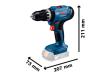 Combo Kit Set mit 3 18V-Werkzeugen: GSB + GBH + GWS + 2x GBA 4.0Ah + GAL18V-40 Produktbild img9 S