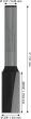 PRO Nutfräser, zweischneidig, Ø 3/8"&nbsp;x&nbsp;L 49/64", Schaft 1/4" Produktbild img5 S