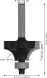 PRO Abrundfräser, R 3/8", Schaft 1/4" Produktbild img5 S