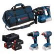 Combo Kit 18V-Set mit 3 Werkzeugen: GSR + GDX + GBH + 3x5.0Ah + GAL 12V/18V-80 Produktbild