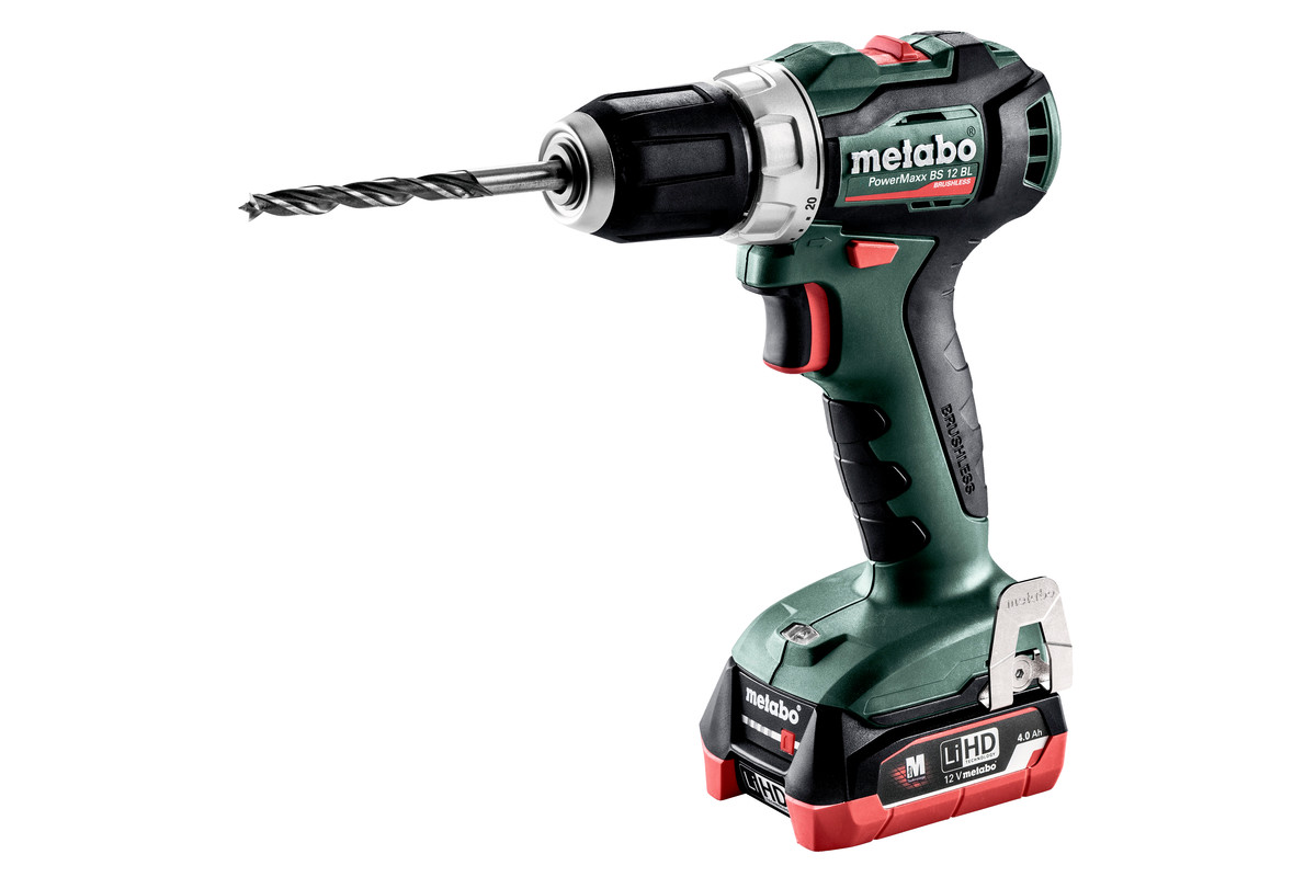 Akku-Bohrschrauber PowerMaxx BS 12 BL (601038800) metaBOX 118; 12V 2x4Ah LiHD + ASC 55 Produktbild img1 L