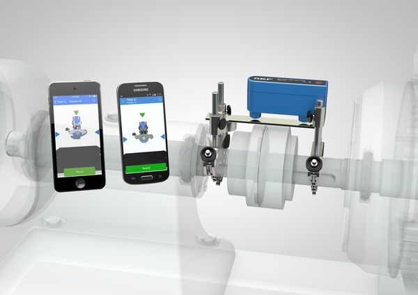 Wellenausrichtsystem mit induktiven Sensoren für Smartphones und Tablets (iOS und Android) Produktbild img1 L