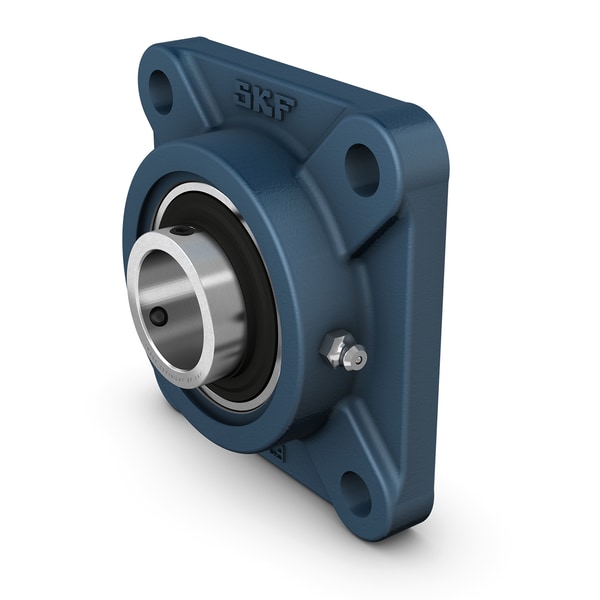 Square flanged ball bearing unit with set screw locking, cast iron housing, ISO Produktbild img1 L