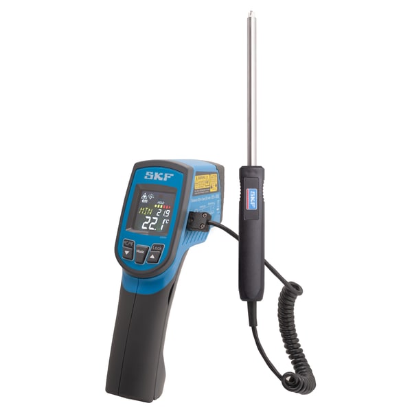 Advanced infrared thermometer with adjustable emissivity with contact probe Produktbild img1 L