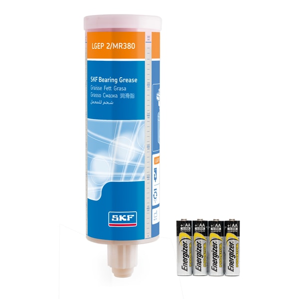 Refill cartridge grease filled, with battery for Electro-mechanical single point lubricant dispenser Produktbild img1 L