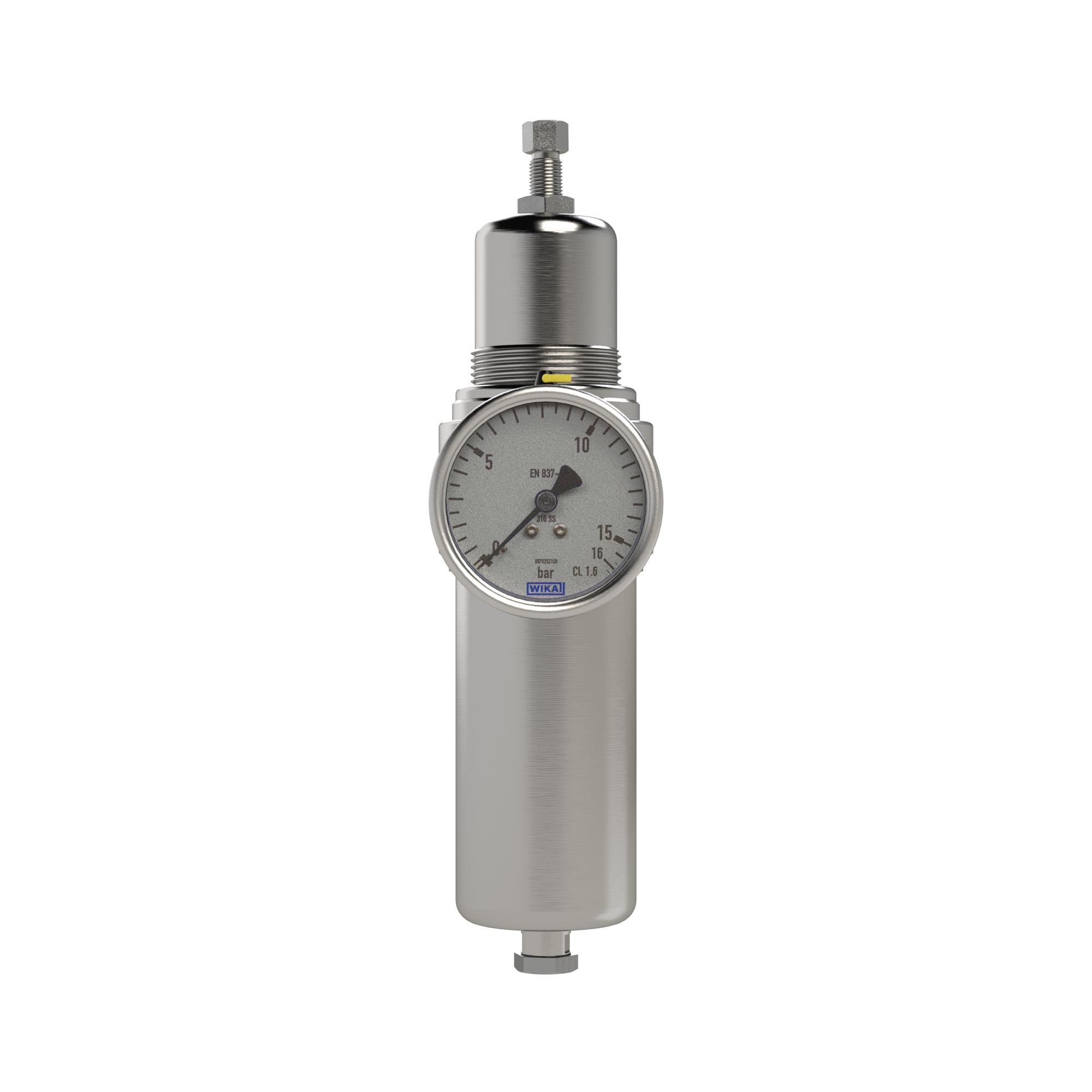 Edelstahl-Filterregler 1.4404, rücksteuerbar, G 1/4, 1,0 - 15 bar Produktbild img3 L
