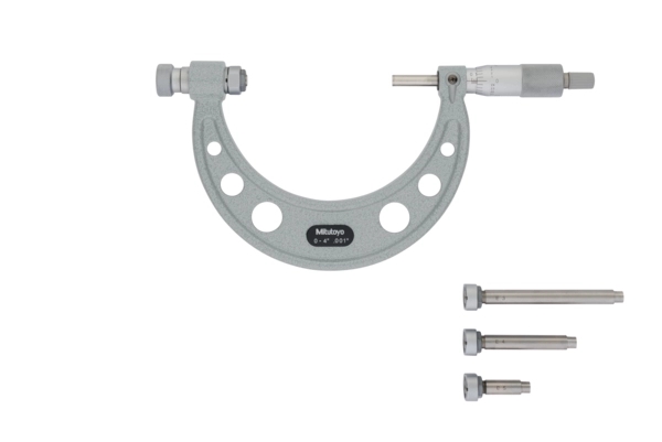 Bügelmessschraube mit auswechselbarem Messamboss 0-4" Produktbild img1 L