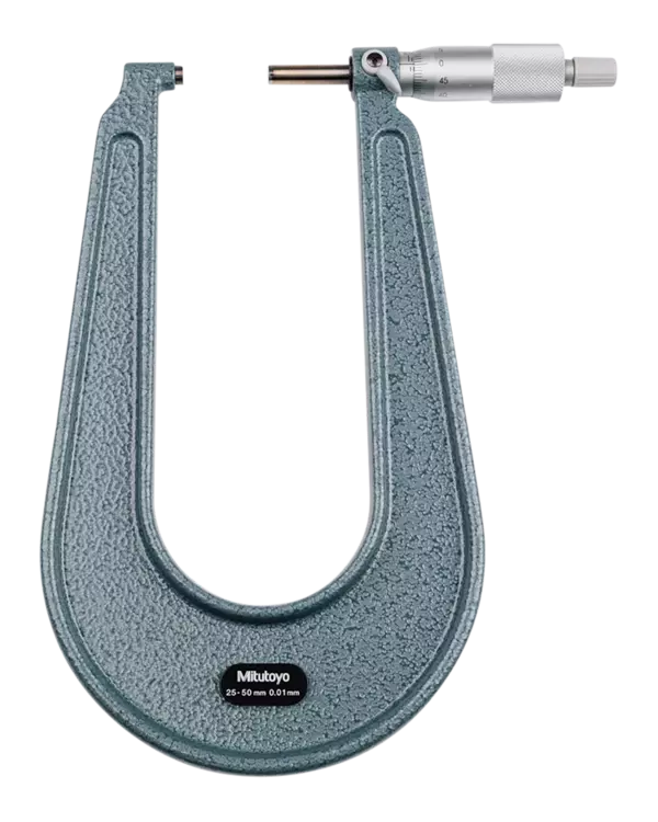 Bügelmessschraube 25-50 mm, flache(r) Spindel/Amboss, 150 mm Bügel Produktbild img1 L