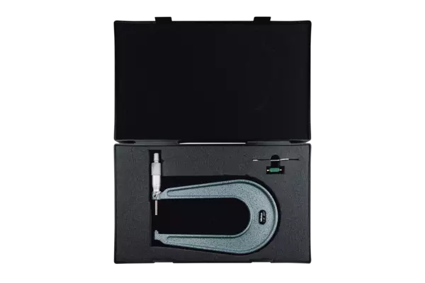 Bügelmessschraube mit tiefem Bügel 1-2", flache(r) Spindel/Amboss, 6" Bügel Produktbild img2 L