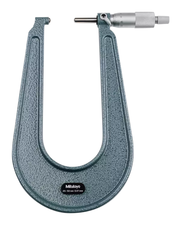 Bügelmessschraube 25-50 mm, sphärische(r) Spindel/Amboss, 150 mm Bügel Produktbild img2 L