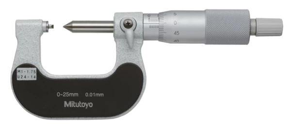 Bügelmessschraube für Gewindemessung 0-25 mm, 1-1,75 mm/24-14TPI Produktbild img1 L