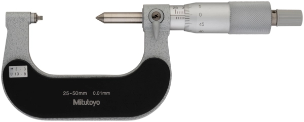 Bügelmessschraube für Gewindemessung 25-50 mm, 2-3 mm/13-9TPI Produktbild img1 L