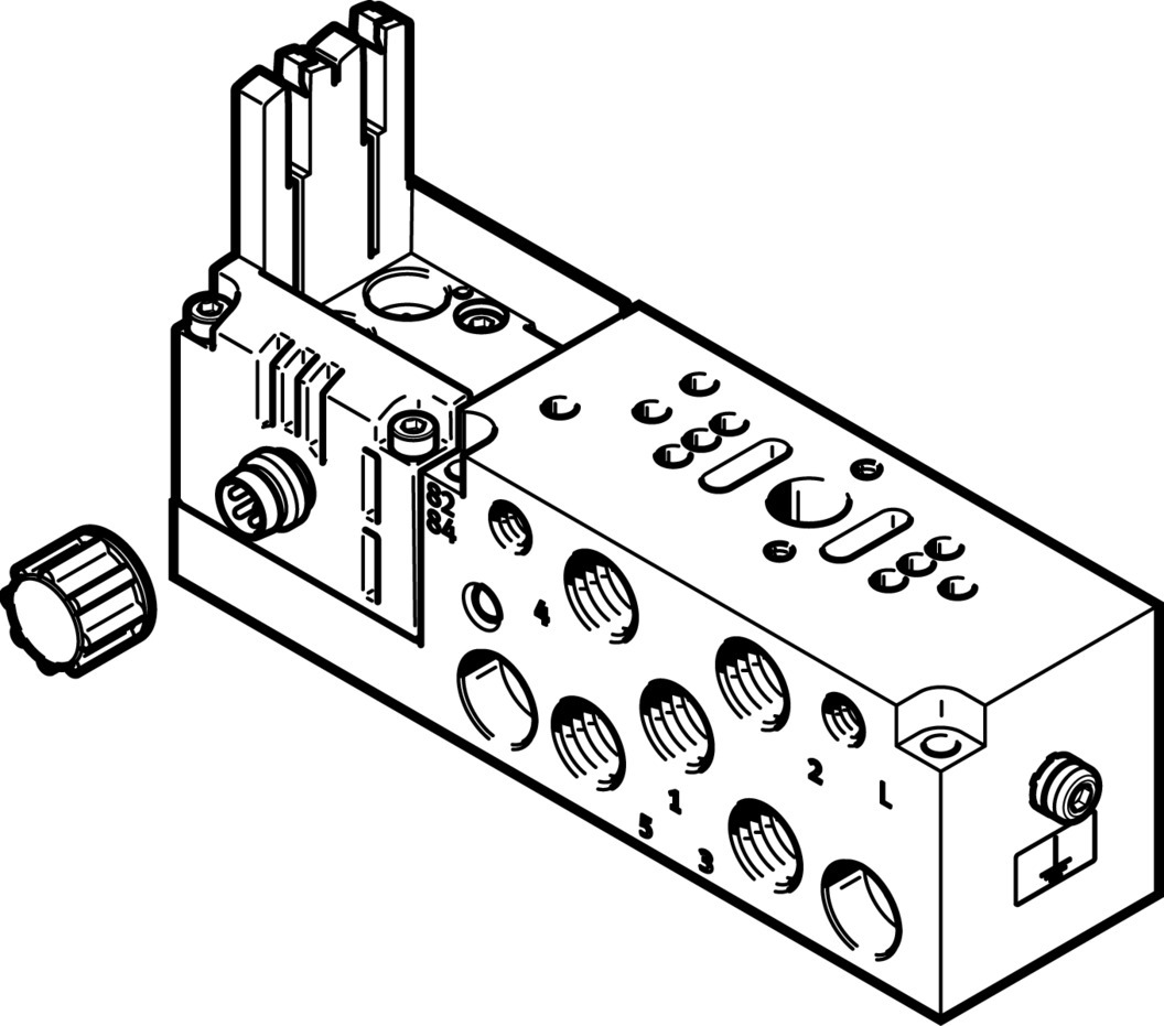 VMPA2-IC-AP-1 Anschlussplatte Produktbild img1 L