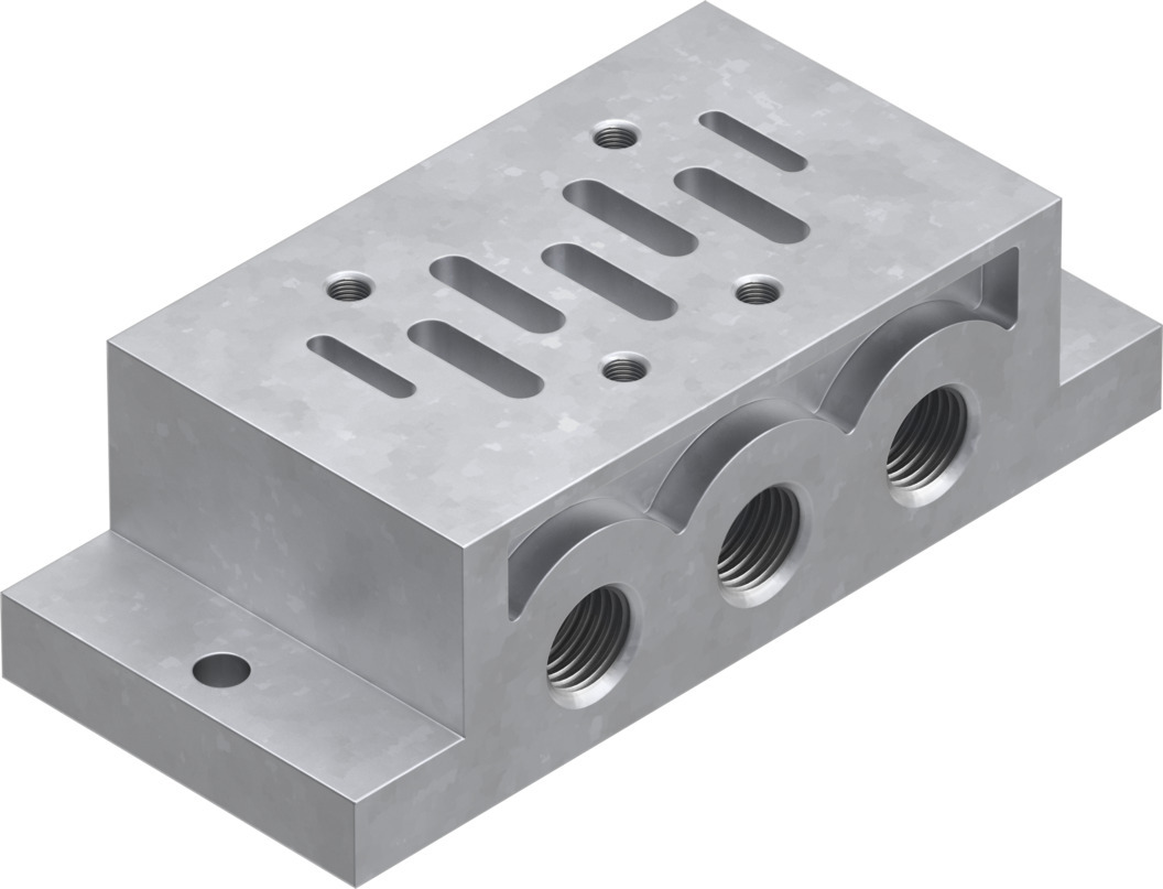 NAS-1/4-1A-ISO Einzelanschlussplatte Produktbild img1 L