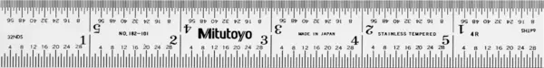 Stahllineal 6", Inch, Nr. 182-101 Produktbild img3 L