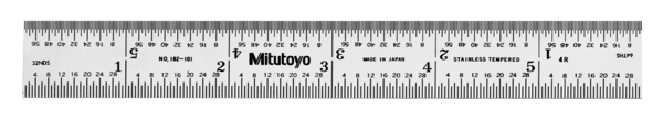 Stahllineal 6", Inch, Nr. 182-101 Produktbild img4 L