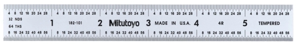 Stahllineal 6", Inch, Nr. 182-101 Produktbild img1 L