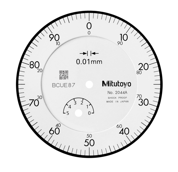 Dial Gauge, Lug Back, ISO Type 5mm, 0,01mm, Nr. 2044A Produktbild img1 L