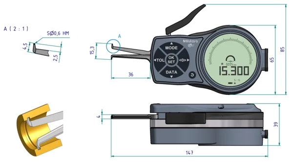 Digitales Tastarm-Messgerät für Innenmessungen 2, Nr. 209-935 Produktbild img3 L