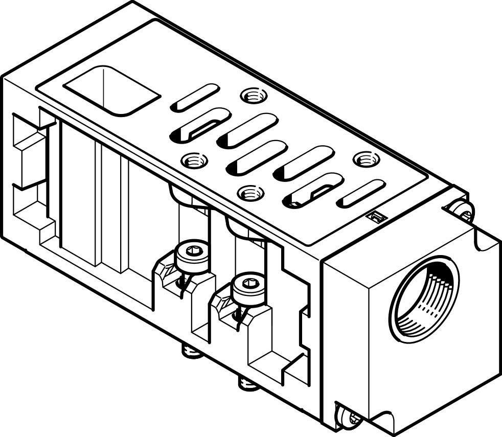 VABF-S1-2-P1A3-G12 Vertikal-Versorgungsplatte Produktbild img1 L