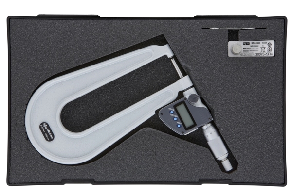 Digitale Bügelmessschraube mit tiefem Bügel IP65 0-25 mm, sphärischer Amboss Produktbild img3 L