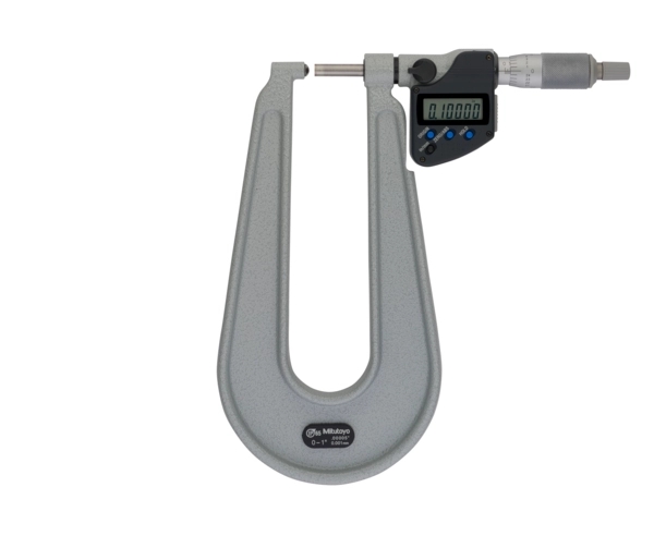 Digitale Bügelmessschraube mit tiefem Bügel IP65 0-1", sphärischer Amboss Produktbild img1 L