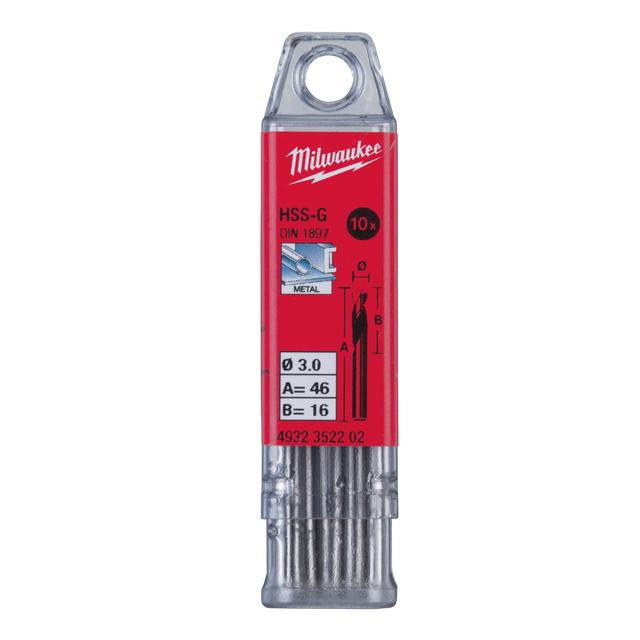 METALLBOHRER HSS-G KURZ 3.0X46MM (10) Produktbild img1 L