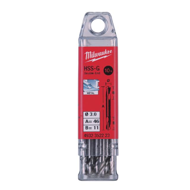METALLBOHRER HSS-G DOPPEL 3.0X46MM (10) Produktbild img1 L