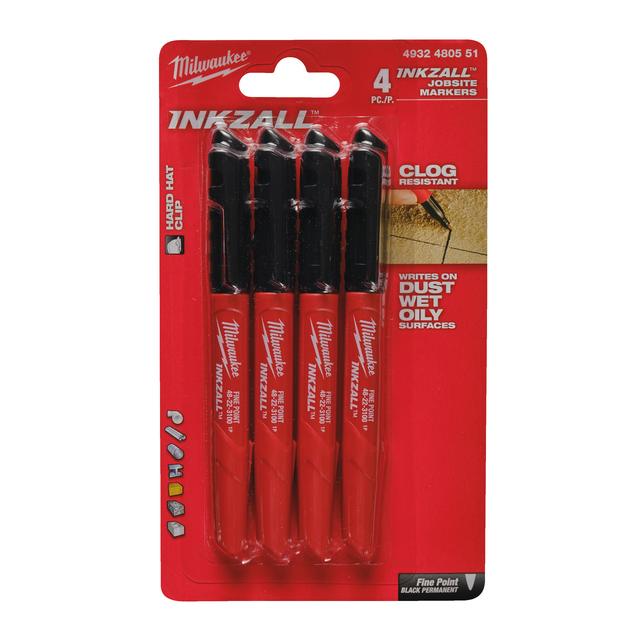 INKZALL PERMANENTMARKER SCHWARZ (4ST) Produktbild img1 L