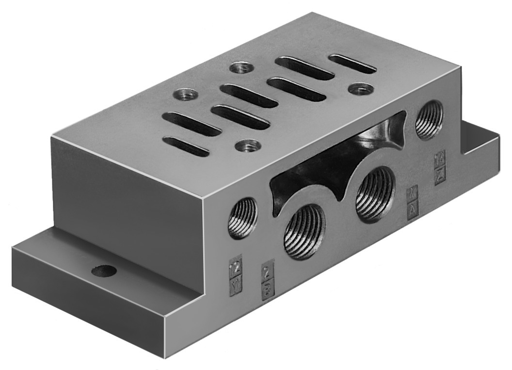 NAS-3/8-2A-ISO Einzelanschlussplatte Produktbild img1 L