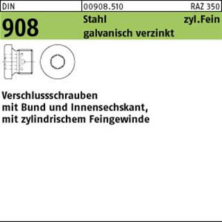 DIN 908 Stahl M 26 x 1,5 galv. verzinkt gal Zn VE=S Produktbild img1 L
