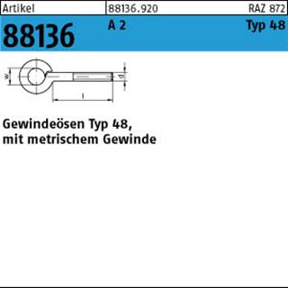 ART 88136 Gewindeösen Typ 48 A 2 M 5 x 40 A 2 VE=S Produktbild img1 L