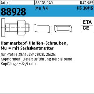 ART 88928 Halfenschr. Typ 28/15 A 4 M 10 x 80 A 4 S Produktbild img1 L