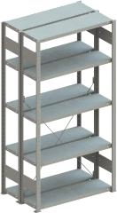 Steckregal META CLIP, doppelseitig, Fachlast 100 kg, verzinkt Produktbild img1 L