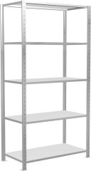 Steckregalsystem mit Längenriegel, RAL 7035 lichtgrau, Fachlast 150 kg Produktbild img8 L