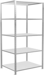 Steckregalsystem mit Längenriegel, RAL 7035 lichtgrau, Fachlast 150 kg Produktbild img10 L