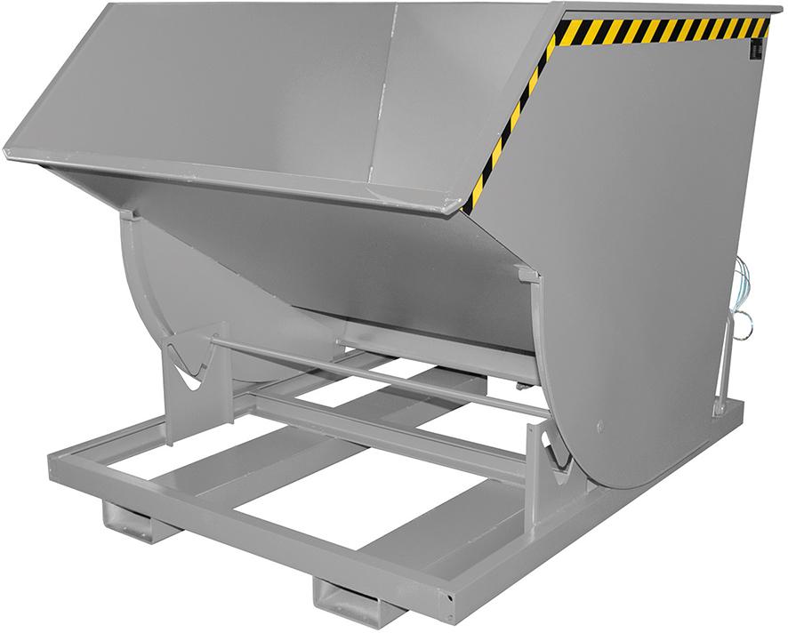 Kippbehälter BKM 2000 l B1560xT1810xH1480 mm RAL7005 Tragkraft 3000kg mit Abrollsystem Produktbild img3 L