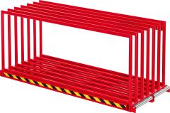 Vertikalregal RAL 3000 Blechformate 3000x1500mm Traglast/Fach 1500kg B1000xT3065xH1350mm Produktbild img1 L