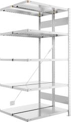 Steckregal META CLIP, Fachlast 230 kg, doppelseitig, verzinkt Produktbild img4 L