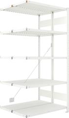 Steckregal META CLIP, Fachlast 230 kg, doppelseitig, RAL 7035 Produktbild img4 L