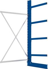 Kragarmregal M Anbaufeld B1300xT800xH2500 mm einseitig RAL 5010 4 Arme Traglast 250kg Produktbild img1 L