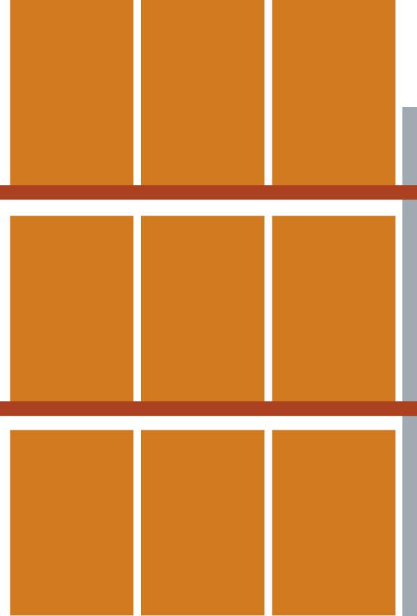 Palettenregal MULTIPAL B2700xT1100xH4400 mm Anbaufeld 9 Plätze Fachlast 1400 kg Produktbild img2 L