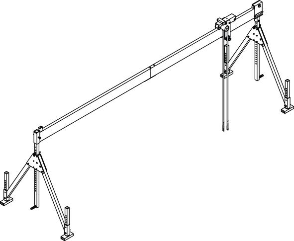 Aluportalkran stationär H1730-2980 mm 1000 kg TL 6000 mm Alu-Einzel-Träger Produktbild img6 L